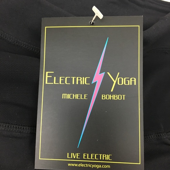 [Electric Yoga]✨NWT✨Black Leggings - Blocked Mesh Capri - Picture 3 of 8